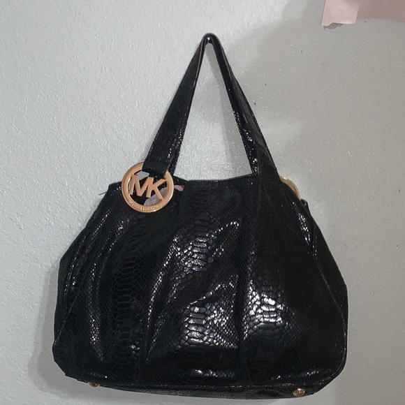 Michael, Michael Kors , black snake skin bag - Picture 1 of 9